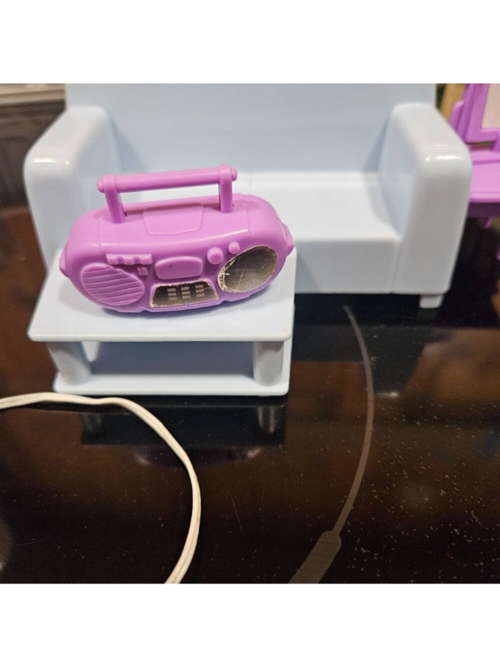 Plastic Dollhouse Furniture Miniature Plastic Bedroom Kitchen Living Room - Picture 16 of 16